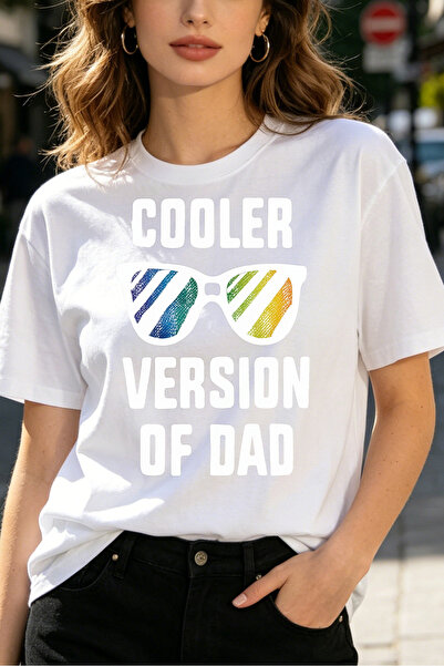 Fleck Womens T Shirts Cooler Version Of Dad Graphic Print Casual Summer Style...