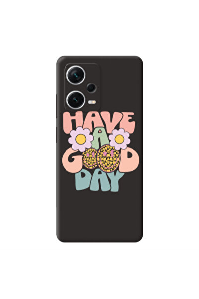 Other Xiaomi Poco X5 Have A Good day Black Colored Silicone TPU Θήκη