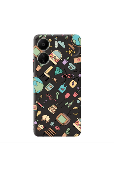 Other Xiaomi Redmi 13C Best buds Black Colored Silicone TPU Θήκη