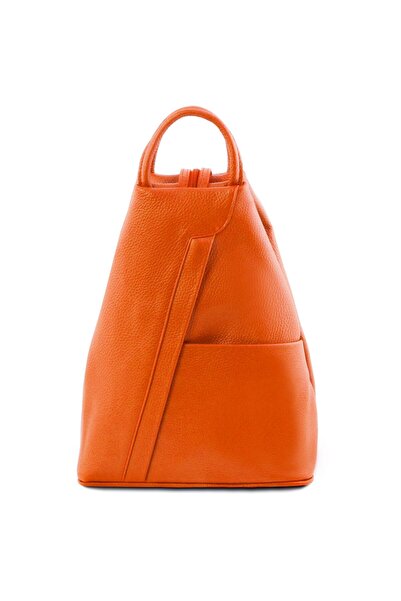 tuscany Leather Rucsac Shanghai din piele, TL141881 - Portocaliu