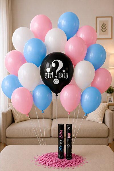 HAPPYLOOPPARTY Girl Gender Reveal Party: Is the Baby a Girl? Male? Girl & Boy...