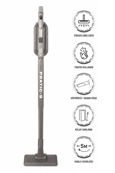 Empressco Pratıc-S P1200 Antrasit Toz Torbasız Dikey Süpürge
