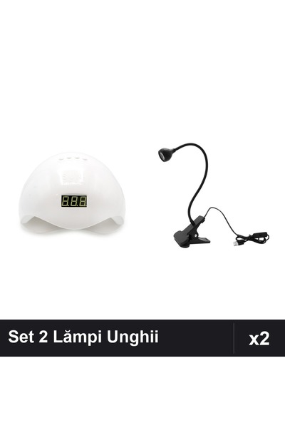 NAİLS Set 2 Lămpi UV/LED Profesionale Unghii: SUN5 48W + Lanternă Flexibilă 3W