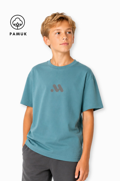 difa kids Tricou pentru băieți cu mânecă scurtă, cu imprimeu cu litera M, pen...