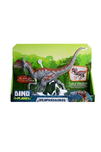 Jumbo Figurină Dinozaur Dilophosaurus cu Efecte Sonore și Luminoase 35 cm