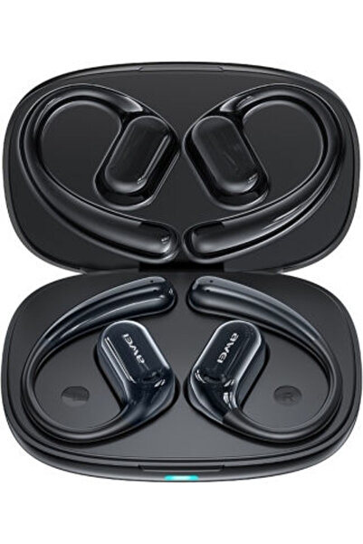 AWEI TZ8 Ακουστικά Bluetooth Ανοιχτού Τύπου Handsfree με Θήκη Φόρτισης Μαύρα