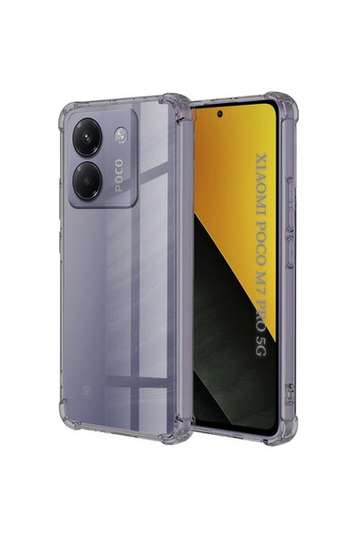 Techsuit Husa pentru Xiaomi Poco M7 Pro 5G - Shockproof Clear Silicone - Smok...