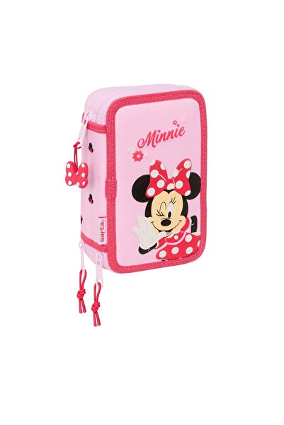 Minnie Mouse Penar triplu Minnie Mouse, roz, 37 piese, 12,5x19,5x5,5cm