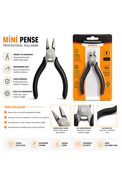 NSE Mini Pense Yaylı Hassas Kesim ve Bükme Pensesi – Elektronik, Takı ve Hobi...