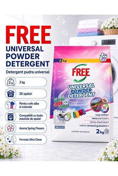 FREE Detergent pudră universal Universal Powder Detergent Flori de primăvară,...