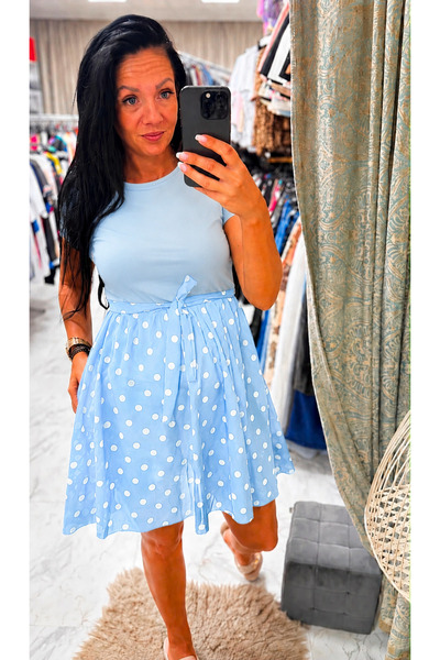 Sienna Fashion Κοντό, αέρινο καλοκαιρινό φόρεμα με βολάν