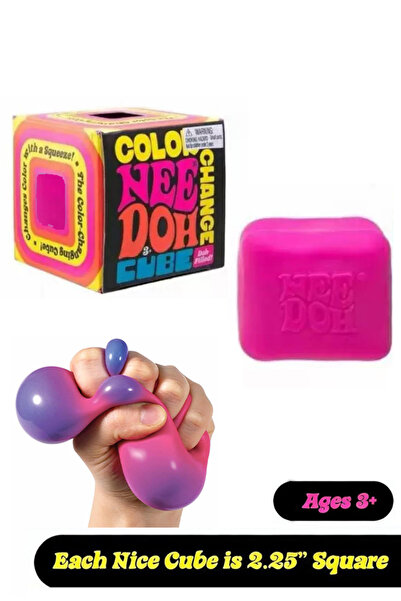 Needoh COLOR CHANGING Nice Cube -Sensory Squeeze Toy with Super Solid Squish ...