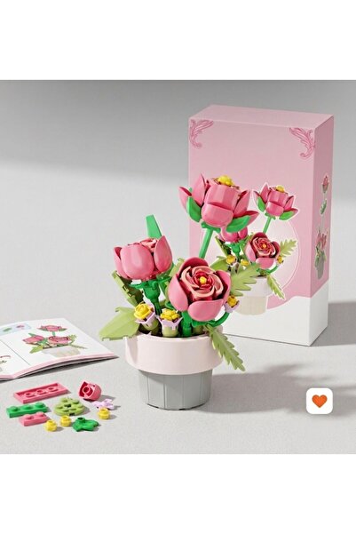 BOLENCE Boutique 168 Parça Saksılı Mini Blok Çiçek Buketi - 3+ Yaş Çocuk ve Y...