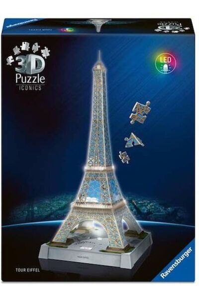RAVENSBURGER 3D Παζλ Ικονικά LED Πύργος του Άιφελ Νυχτερινή Έκδοση 216 Τεμάχι...