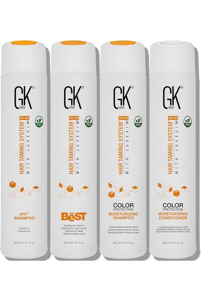 GK HAIR أفضل علاج للشعر بالكيراتين، مجموعة فرد الشعر النباتية، خالية من الفور...