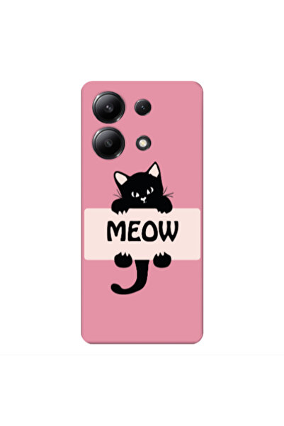 Other Xiaomi Redmi Note 13 4G Meow Pink Colored Silicone TPU Θήκη