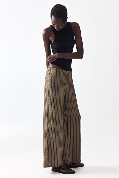 H&M Geniş Krinkle Pantolon