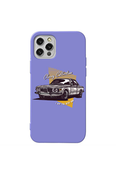 Other Apple iPhone 12 Pro Max Classy Collection Purple Colored Silicone TPU Θήκη