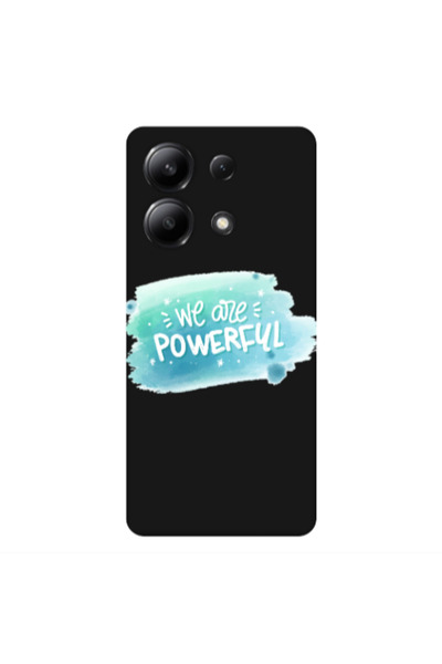 Other Xiaomi Redmi Note 13 4G We are Powerful Black Colored Silicone TPU Θήκη
