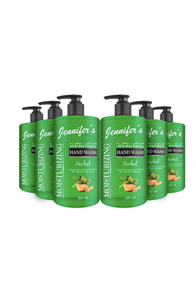 Jennifer's Hand Wash Herbal, 6 X 500 ml
