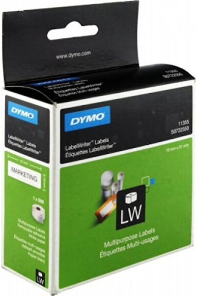 Dymo 11355 500 Αυτοκόλλητες Ρολά Ετικετών για Εκτυπωτή Ετικετών 51x19mm 1 τεμ...