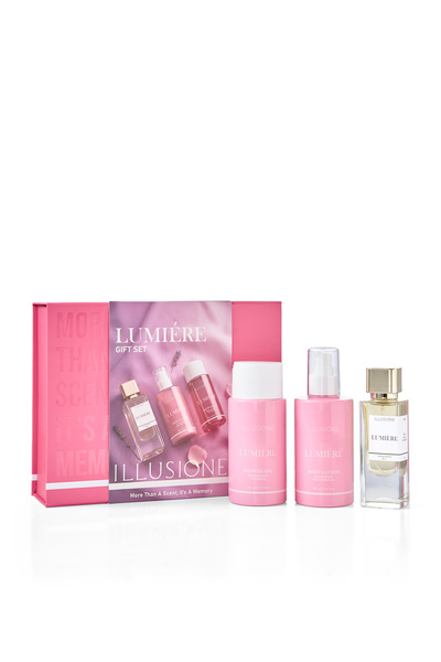 ILLUSIONE Lumière 3'lü Set: Lumière EDP 50 ml + Lumière Duş Jeli 200 ml + Lum...