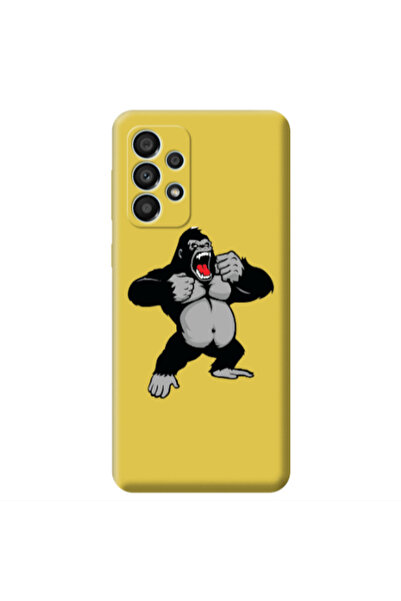 Other Samsung A53 Angry Gorilla2 Yellow Colored Silicone TPU Θήκη