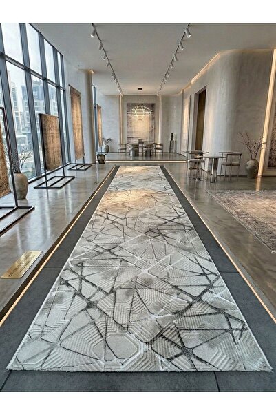 Dinarsu Antiq Halı Gri Geçişli Modern Kaymaz Taban Çocuk Odası Salon Hol, Kor...