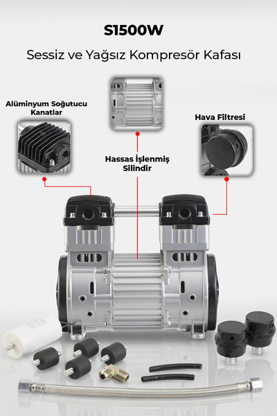 R.M.D Kompresör Kompresör Kafası Sessiz ve Yağsız - SH1500W