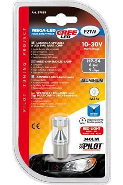 Lampa Λάμπες Αυτοκινήτου Mega-LED Υψηλής Ισχύος 54 Κόκκινα P21W-BA15S-1156 LE...