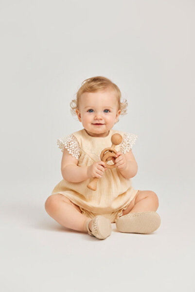 Caramell Baby Girl Summer 2-Piece Set Lace Detailed Blouse and Shorts 3-18 Mo...