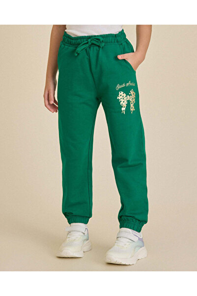 REDTAG Girls Green Saudi Arabia Forever Active Pants