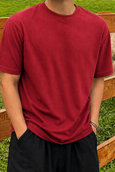 Tarz Cool Men's Regular Fit Crew Neck Basic T-Shirt 2 Thread Non-Iron 100% Co...
