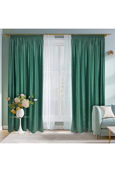 ArasyaHome Draperie de Catifea Semi-opaca 70% Verde Menta