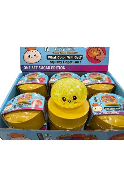 NETAVANTAJ Çin Mantısı Büyük Simli Squishy Sürpriz Hediyelik Yumuşak Dokulu 1...