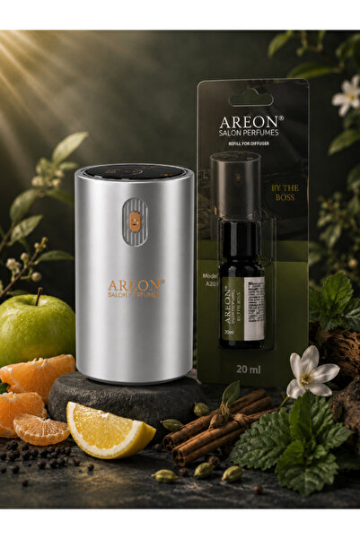 Areon Aromatik Difüzör Gümüş (Klasik Metal) + By the Boss