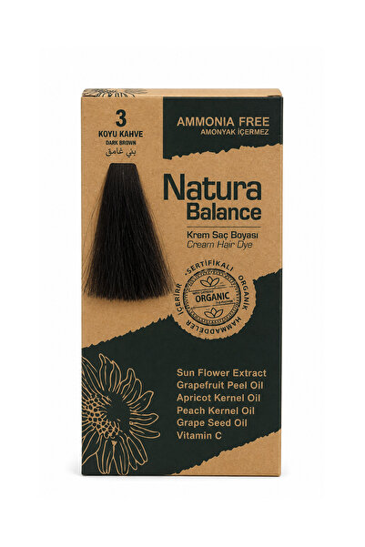 NATURABALANCE Natura Balance Koyu Kahve 3 Krem Saç Boyası