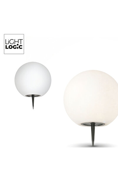 LightLogic Lampă solară de grădină LED RGB tip glob 20 cm cu senzor de lumină...