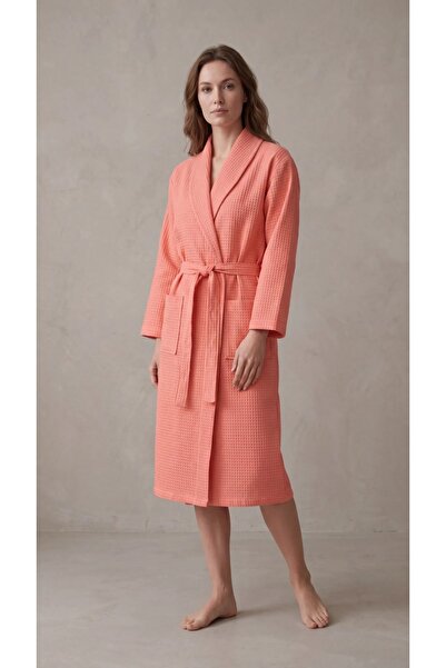Vintero Home Summer 100% Cotton Pique Bathrobe – Shawl Collar
