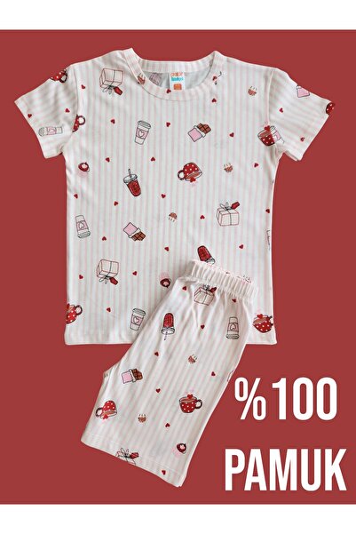 Çamaşır Bahçesi 100% памучен детски комплект с къси панталони # детски компле...