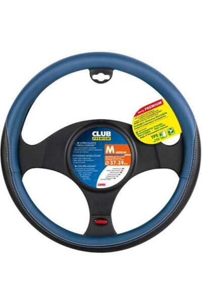 Lampa Car Steering Wheel Cover Club with Diameter 37-39cm Synthetic Blue