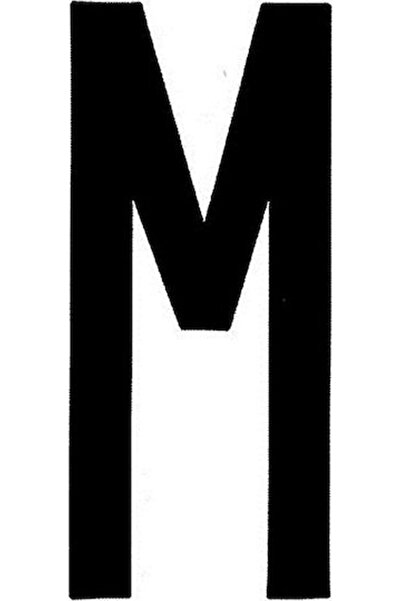Lampa Αυτοκόλλητα Γράμματα Αυτοκινήτου  "M " 8 x 3.5 εκ. σε Μαύρο Χρώμα 1 τεμ...