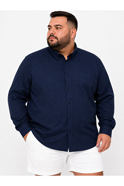 ANNEX Large Size Cotton Long Sleeve Men's Shirt