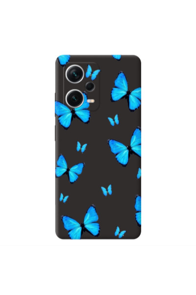 Other Xiaomi Poco X5 Mix Butterfly Black Colored Silicone TPU Θήκη