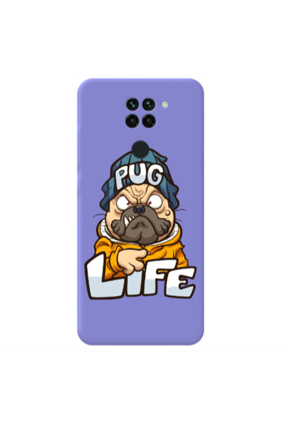 Other Xiaomi Redmi Note 9 Pug Life 2 Purple Colored Silicone TPU Θήκη