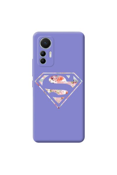 Other Xiaomi Mi 12 Lite Superman logo Purple Colored Silicone TPU Θήκη