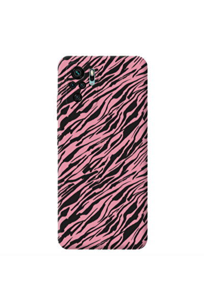 Other Xiaomi Redmi Note 10S Black zebra Pink Colored Silicone TPU Θήκη