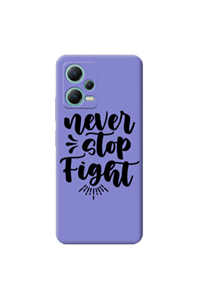 Other Xiaomi Redmi Note 12 Pro 5G Never stop fight Purple Colored Silicone TP...