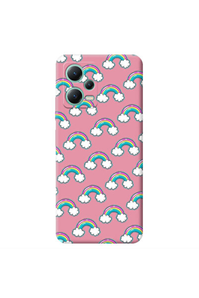 Other Xiaomi Redmi Note 12 Pro 5G Cute rainbows Pink Colored Silicone TPU Θήκη