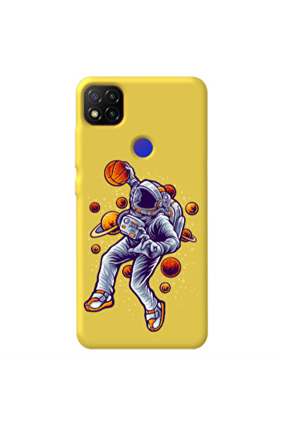 Other Xiaomi Redmi 9c Space Basketball Yellow Colored Silicone TPU Θήκη
